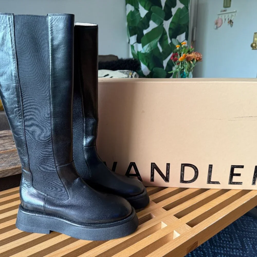 Wandler Rosa Long Boots Knee High Leather Luxury - Picture 2 of 2